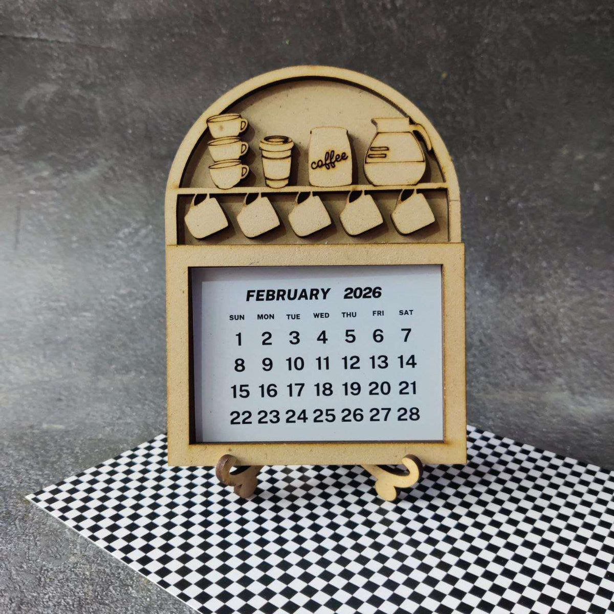 Desk Calendar Kit 2026 (Coffee)