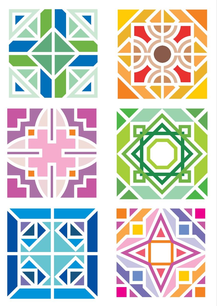 Aesthetic Moroccan Mosaic Tiles 1 - Press N Peel (UV DTF) Size A6