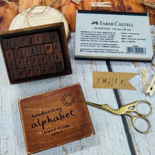 Alphabet Stamps (Wooden Box) ( Journaling supplies )