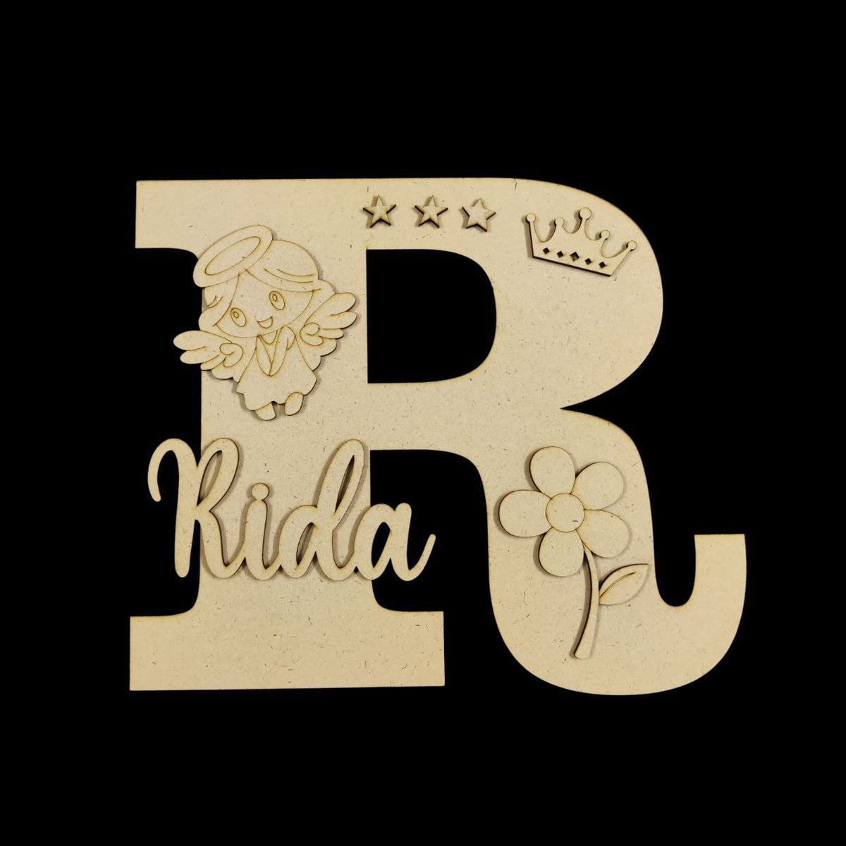 Angel Girl - Personalised ( MDF Embellishment Monogram )