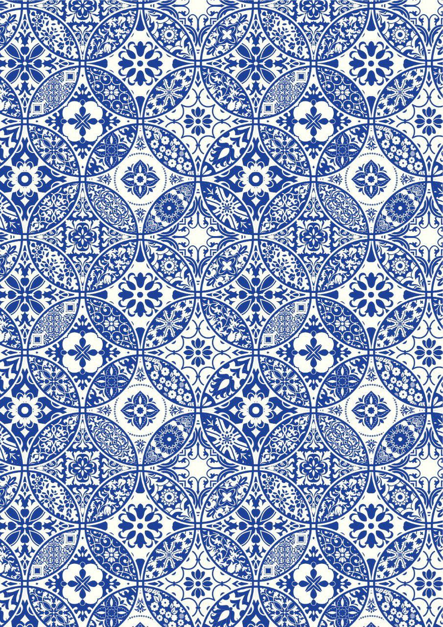 Blue Circles intersect ( Decoupage Papers )