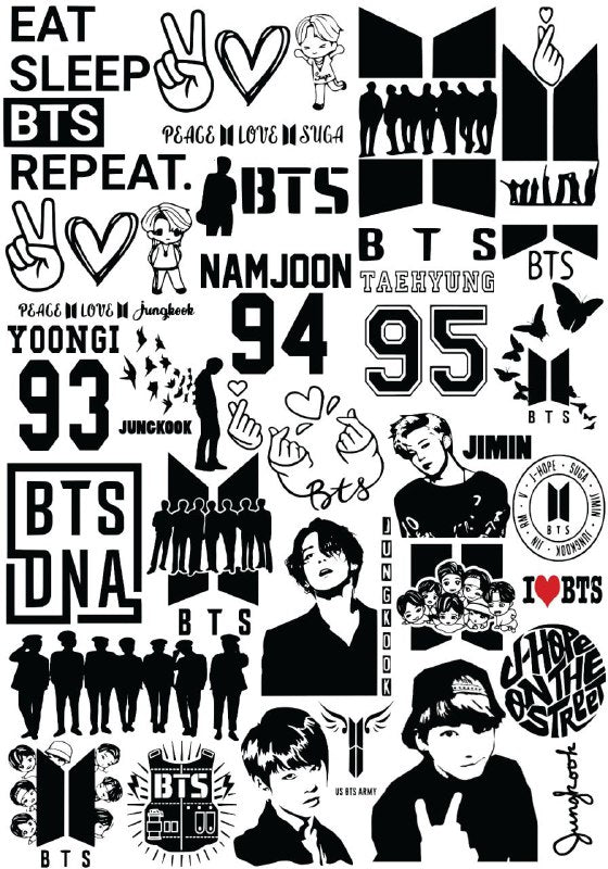 BTS all the way (Instant Transfer Sheet)