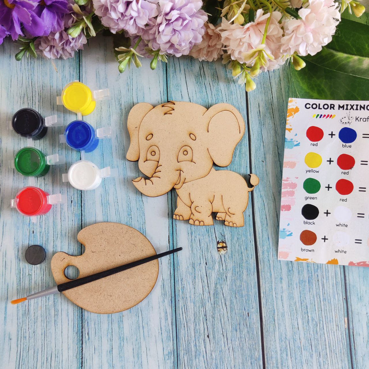 Baby Elephant (Fridge Magnet DIY kit) MDF
