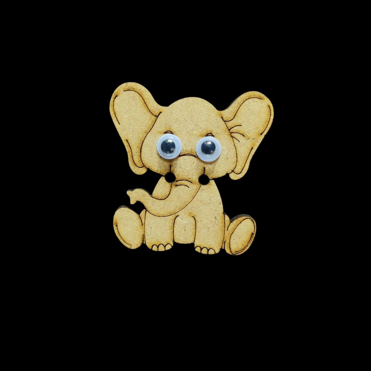 Baby Elephant - Googly Eyes Rakhi Base (MDF)