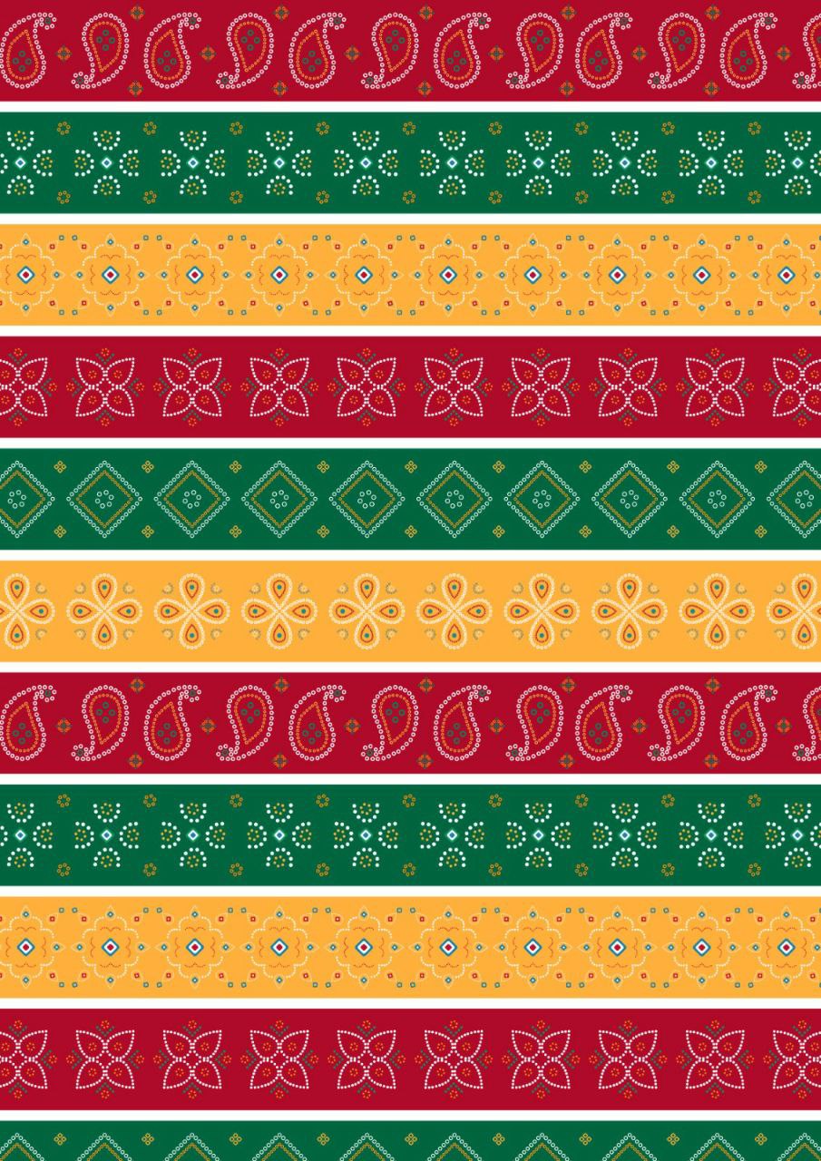 Bandhani Stripes (Instant Transfer Sheet)