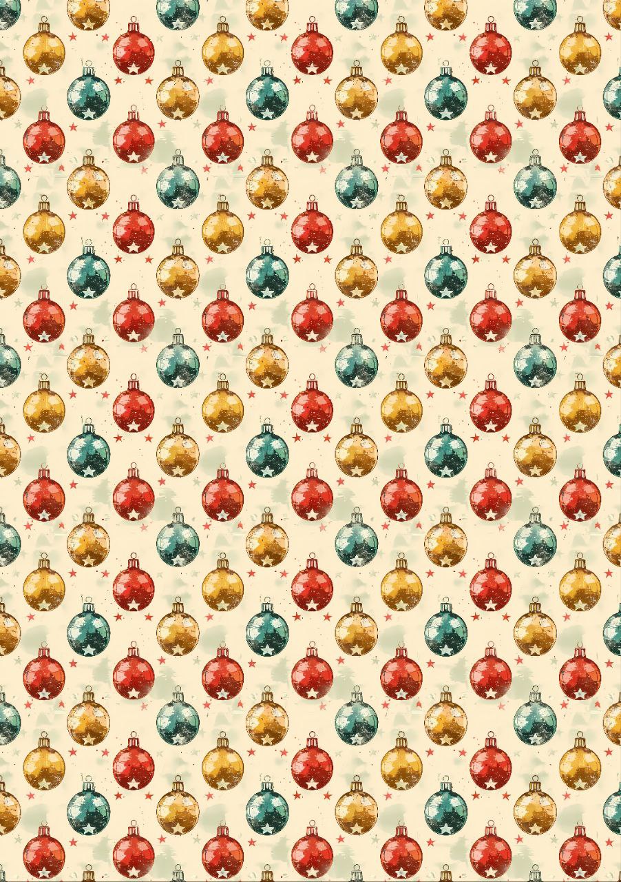 Baubles - Christmas Decorations - Seamless (Decoupage Paper)