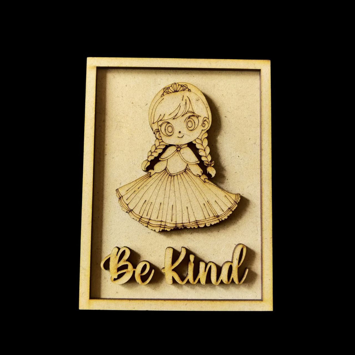 Be Kind - Frozen Anna (MDF Kids Wall - Desk Decor)