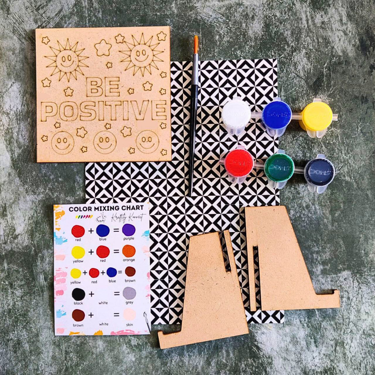 Be Positive (DIY Desk Decor Kit - Premarked MDF)