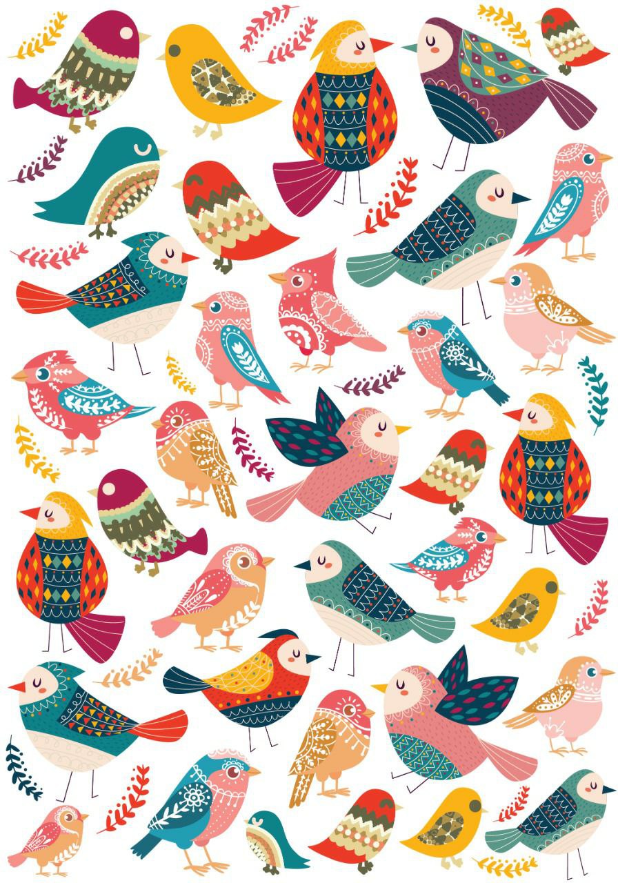 Birds n More Birds( Instant Transfer Sheets )