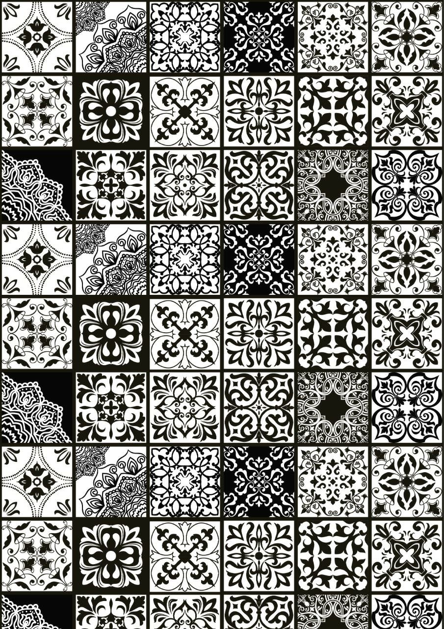Black n White Tiles ( Decoupage Papers )