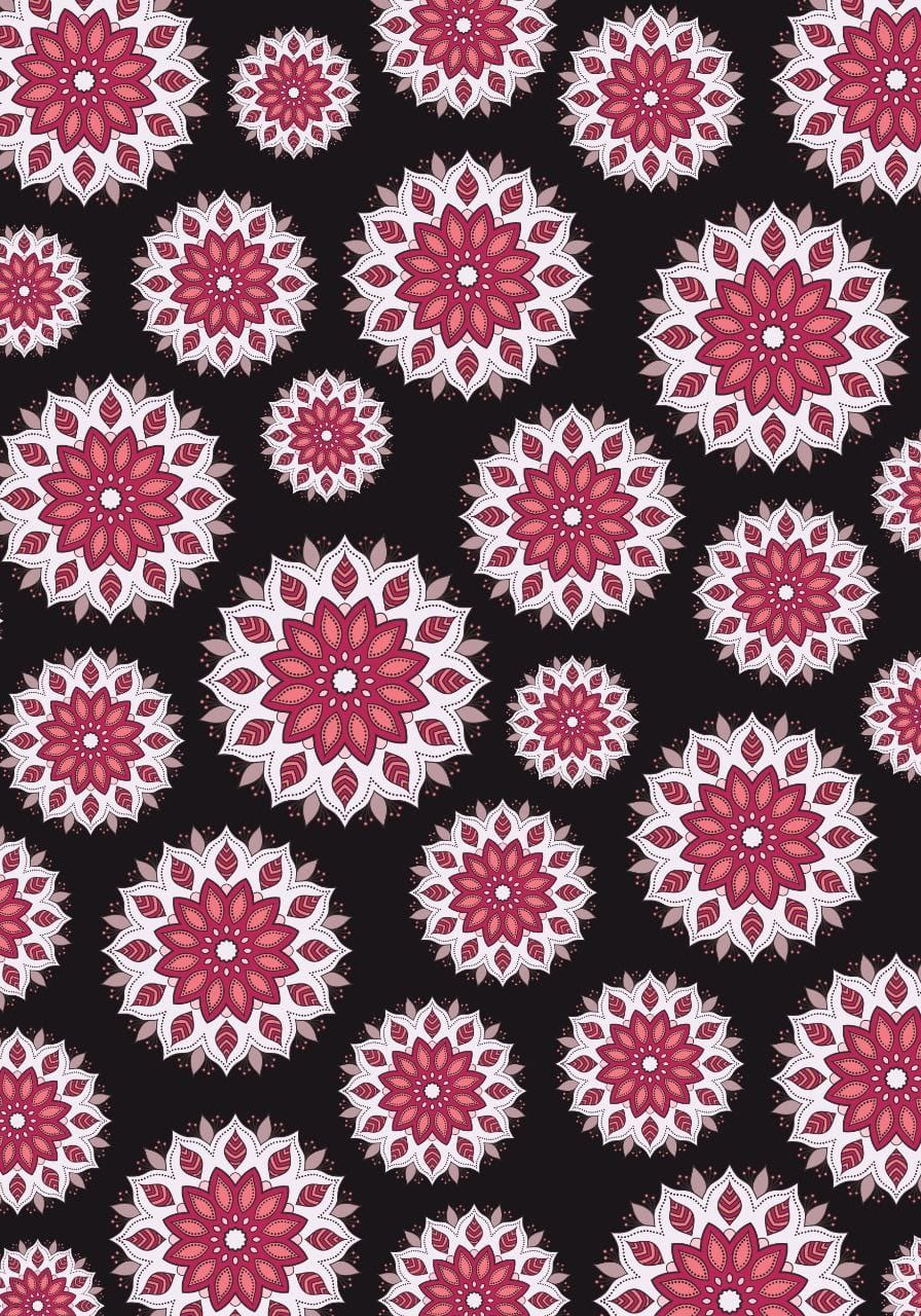 Black n pink Ethnic ( Instant Transfer Sheets )