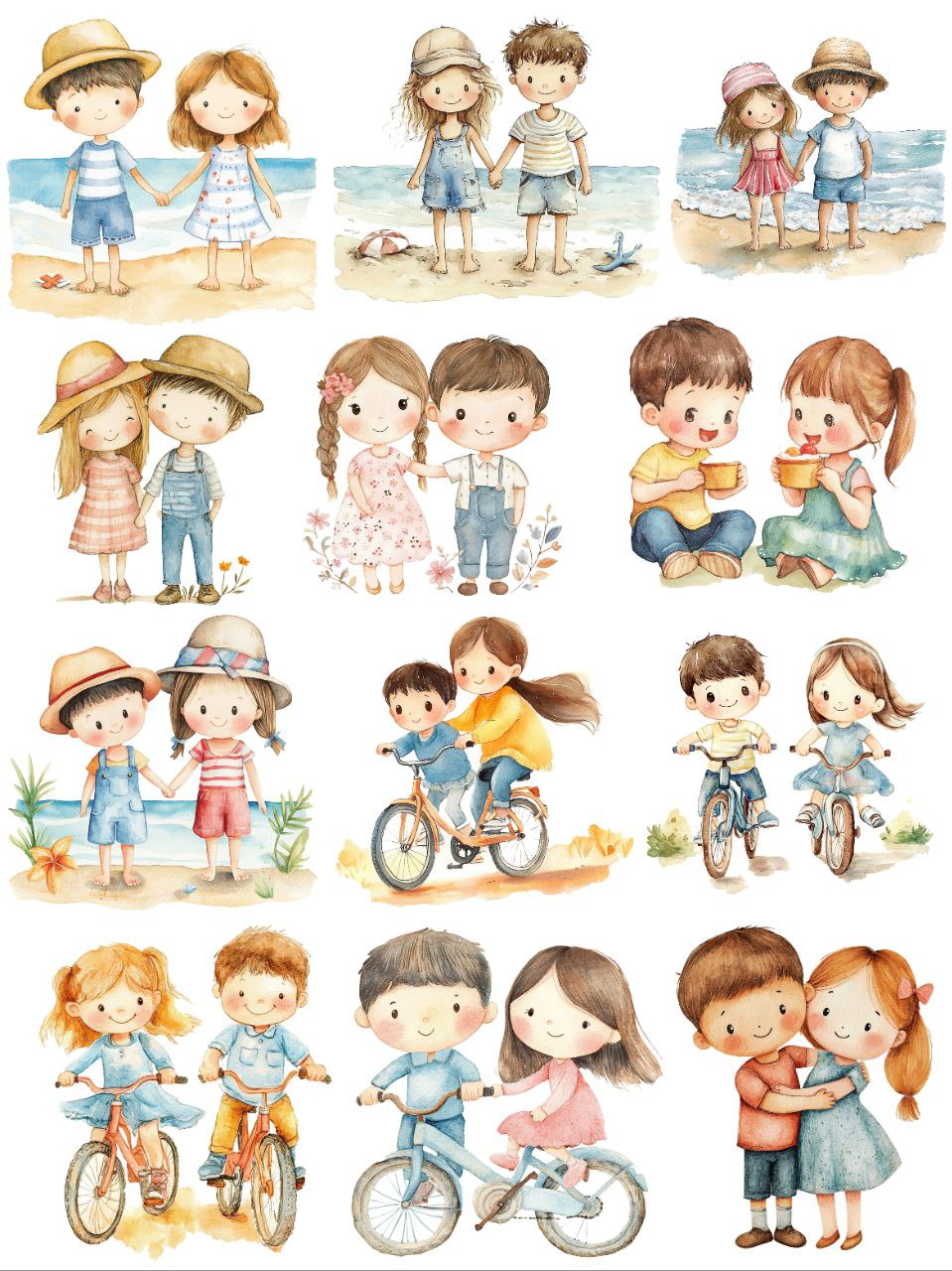 Brother Sister Love - Digital Colour Pencil (Instant Transfer Sheet) Raksha Bandhan elements