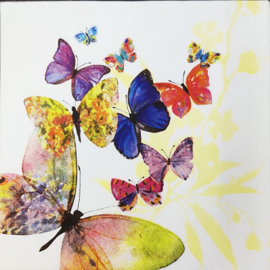 Butterflies Colorful ( German Napkins Tissues )