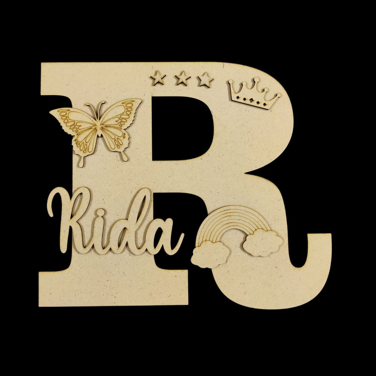 Butterfly Girl - Personalised ( MDF Embellishment Monogram )