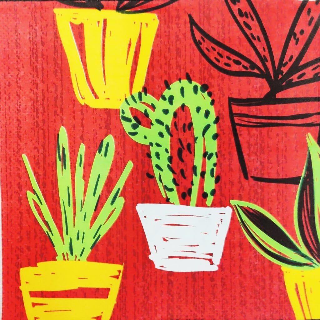 Cactus Sketch ( German Napkins Tissues )