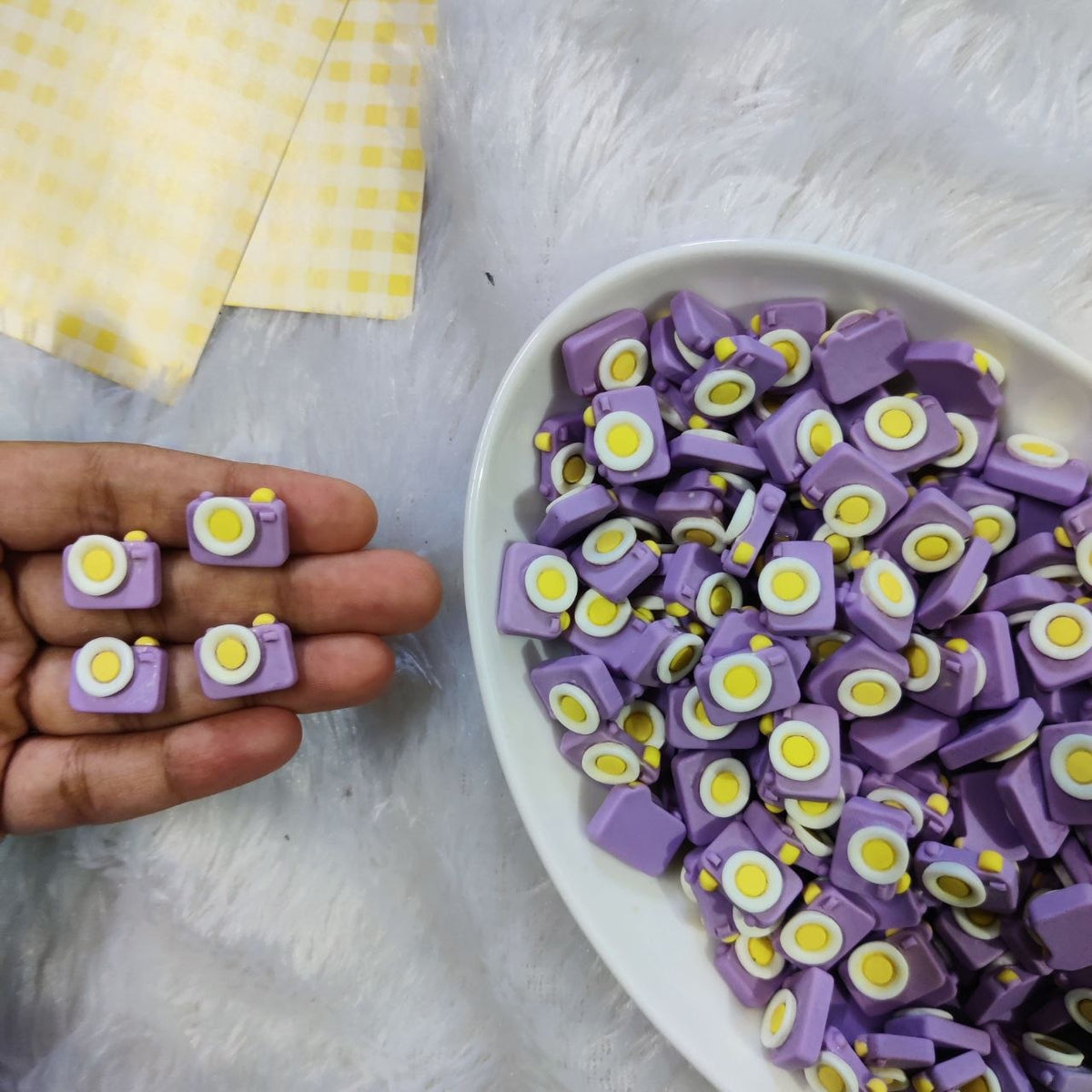 Camera - Lavender - Plastic Charms