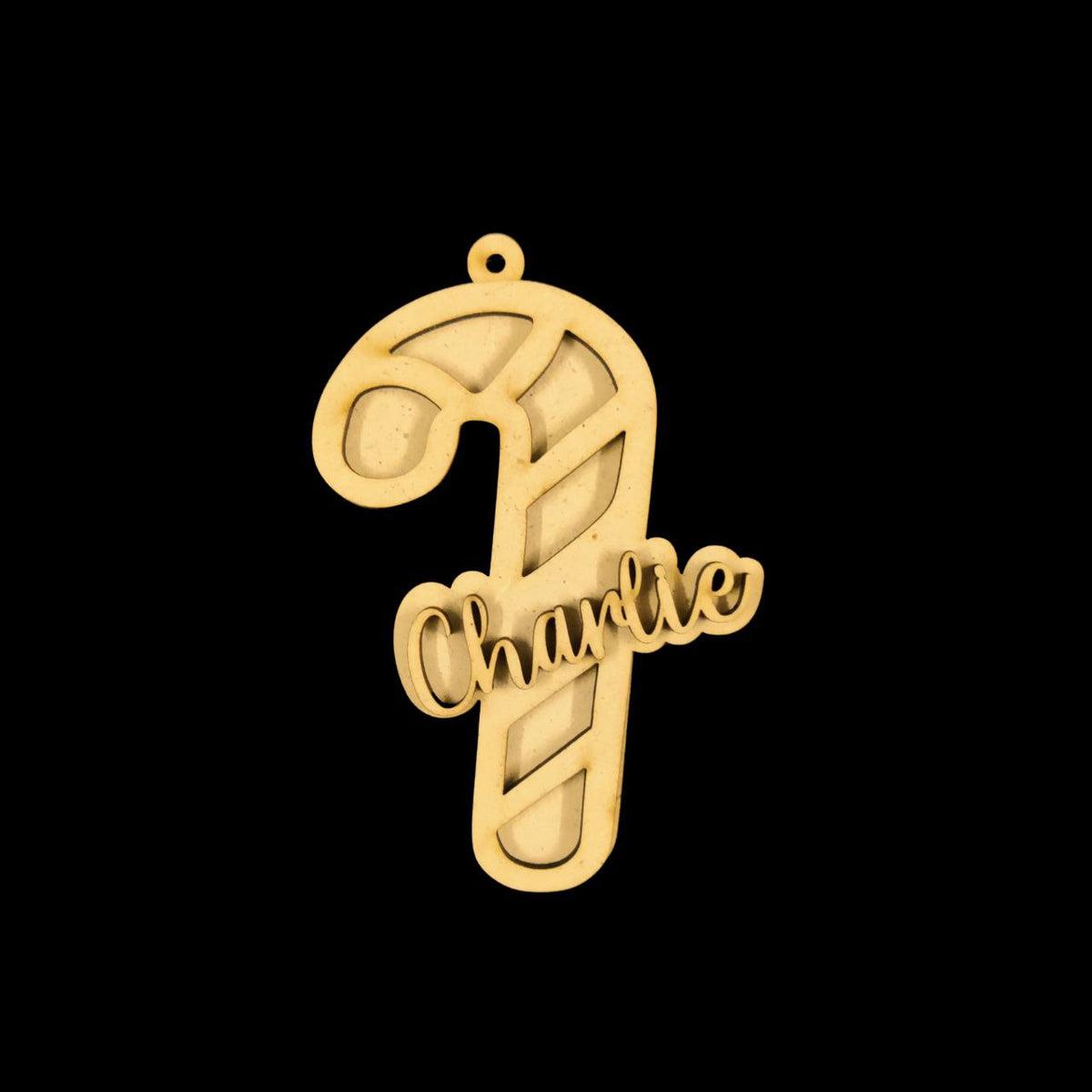 Candy Cane Stick - Personalised Christmas Name Ornament - MDF