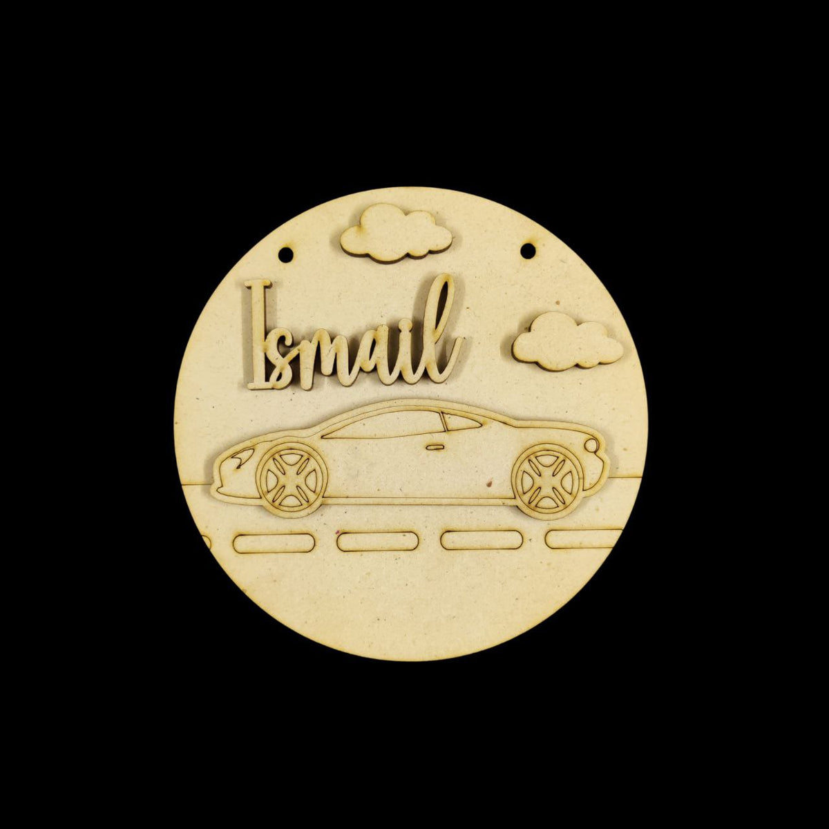 Car Ride ( MDF Kids Mini Name Plates ) Personalised