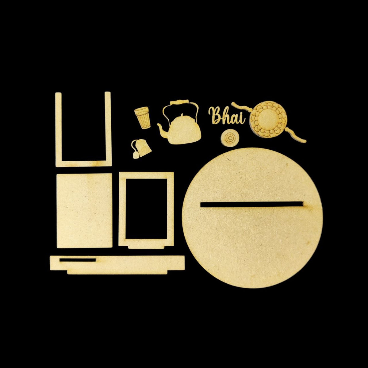 Chai Lover Bhai - Miniature Photo Fridge Magnet Base (MDF)