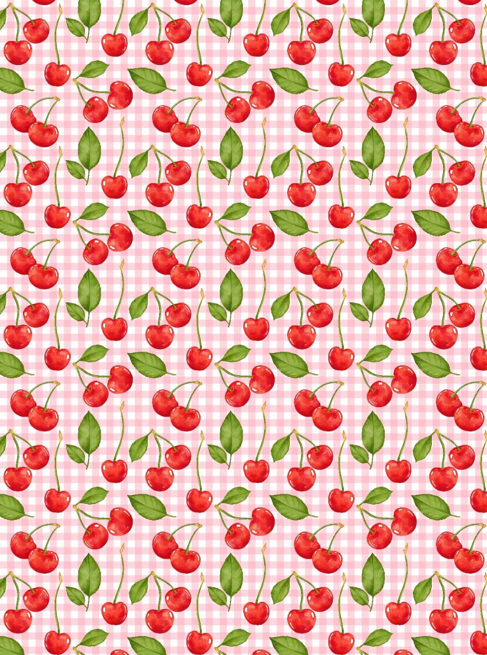 Cherry Plucked - Chequered Seamless (Instant Transfer Sheet)