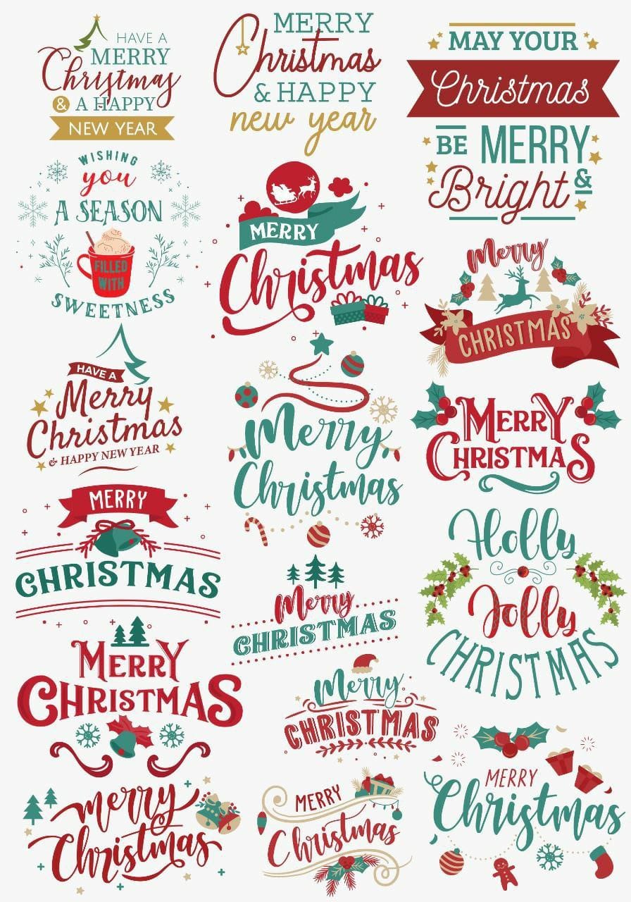 Christmas Sentiments 2 ( Instant Transfer Sheets )