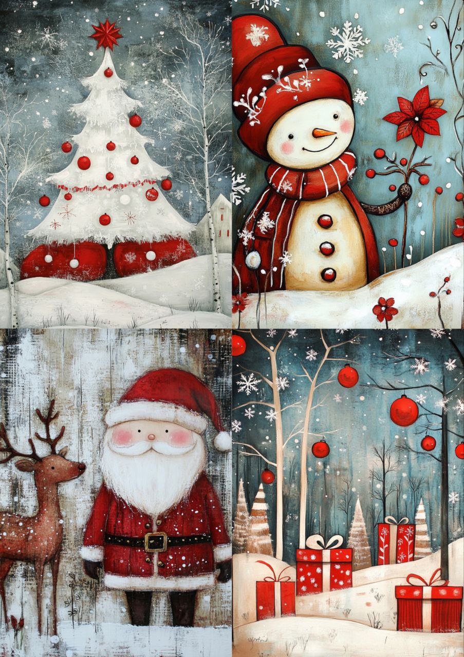 Christmas Spirit - 4in1 (Decoupage Paper)