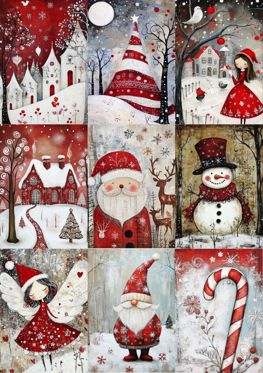 Christmas Spirit - 9in1(Decoupage Paper)