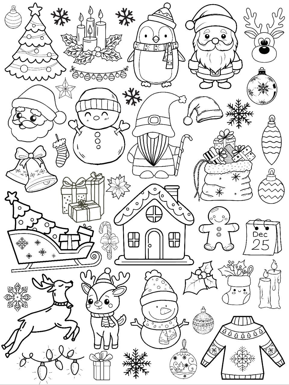 Christmas elements (Instant Transfer Sheet)