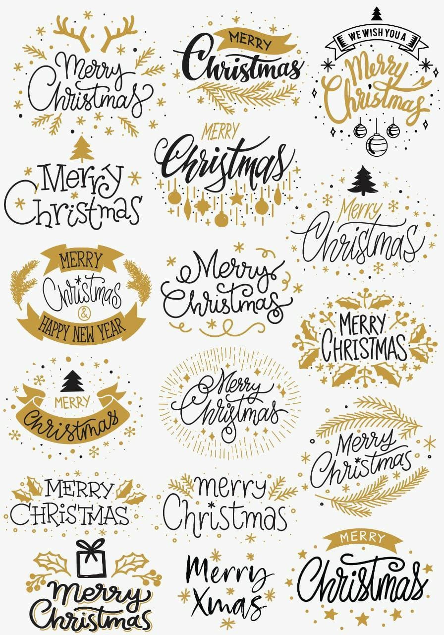 Christmas sentiments ( Instant Transfer Sheets )