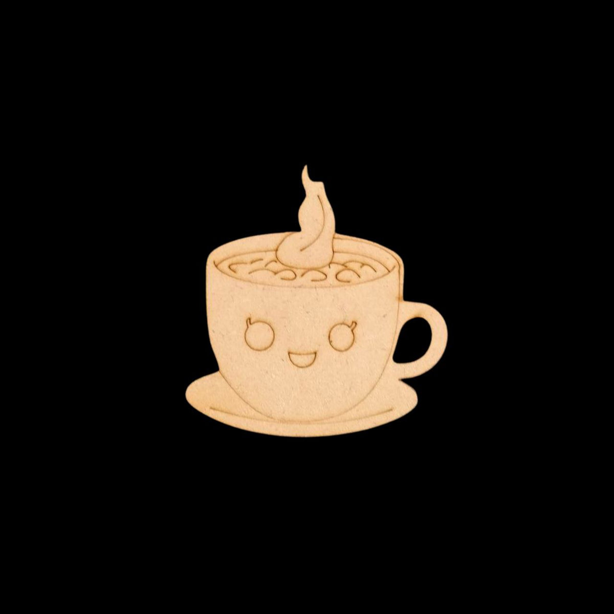 Cuppa Coffee (MDF Lasercut Premarked Colouring Base)