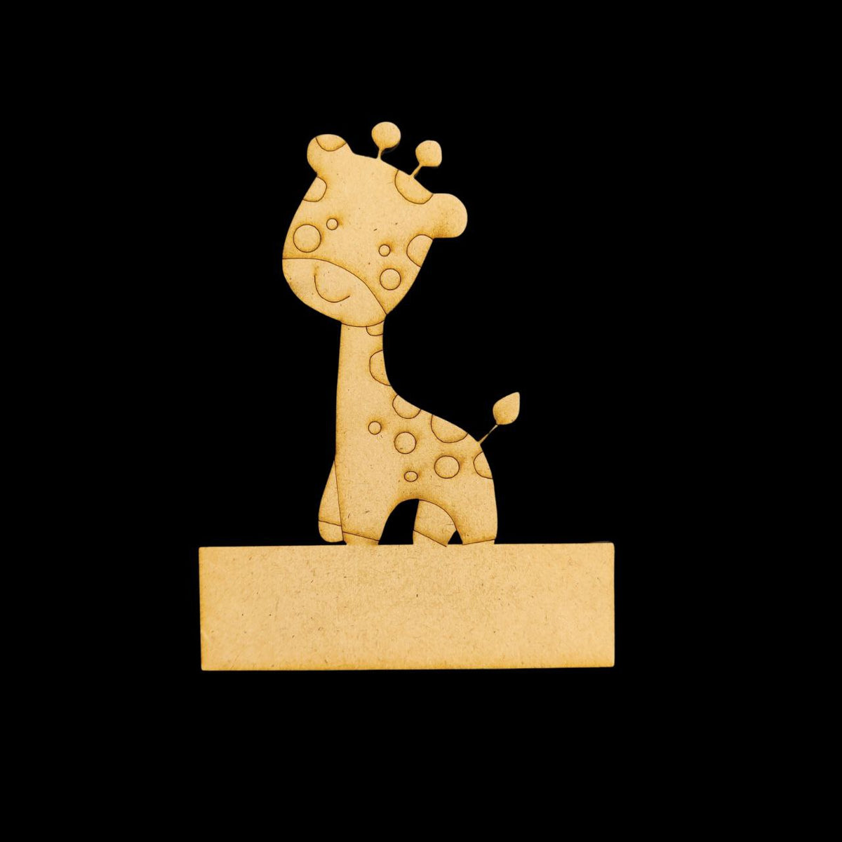 Cute Giraffe (Mini Name Board - MDF) Personalised