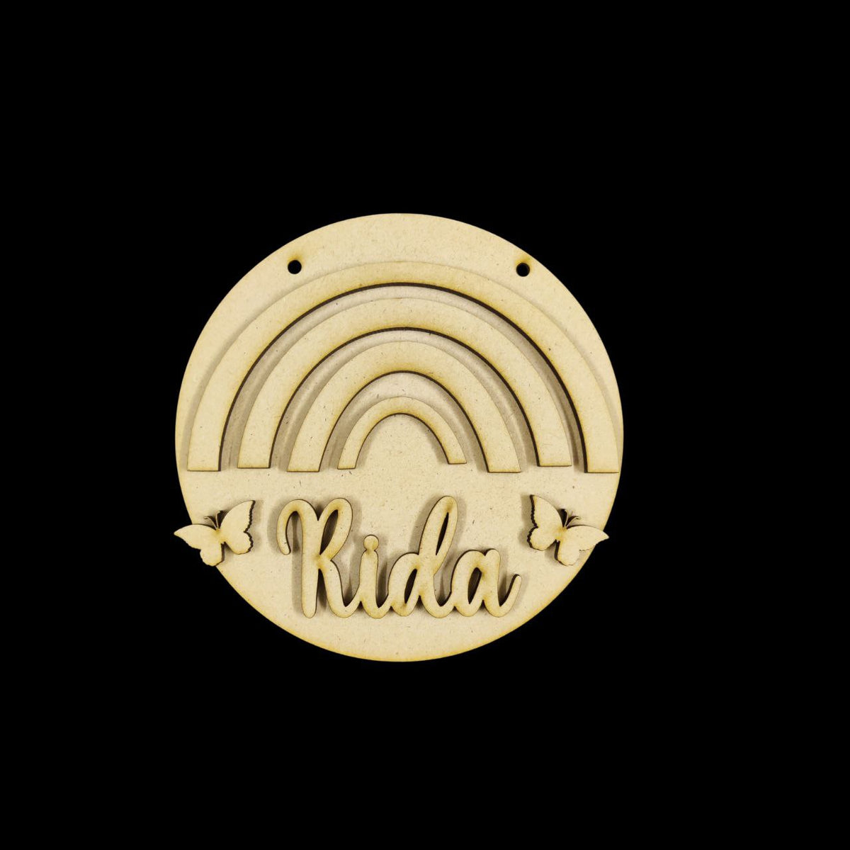 Cute Rainbow ( MDF Kids Mini Name Plates ) Personalised