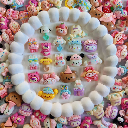 Cute Toony Acrylic Charms-Cabochons (Flatback)