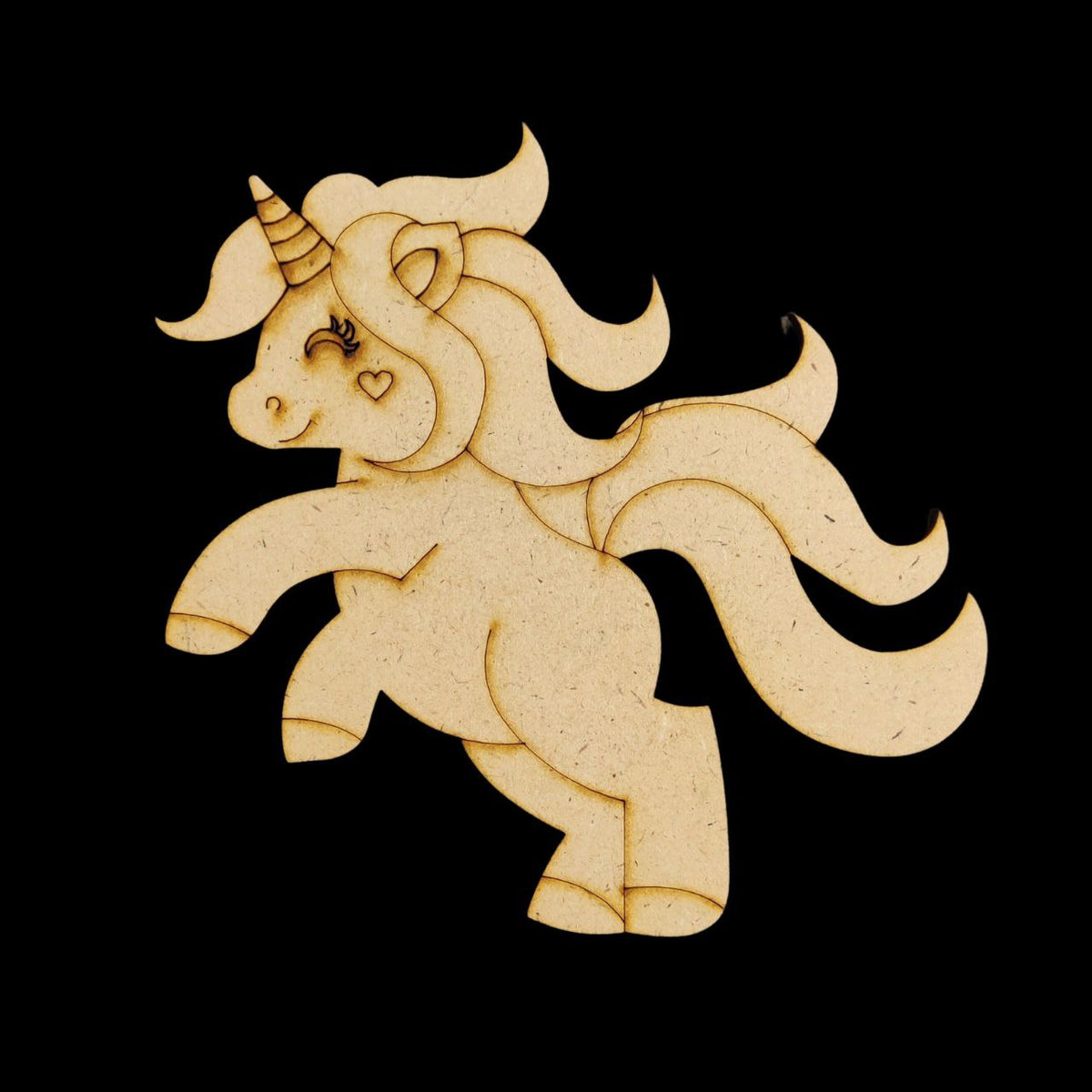 Cute Unicorn ( MDF Premarked Painting Base )