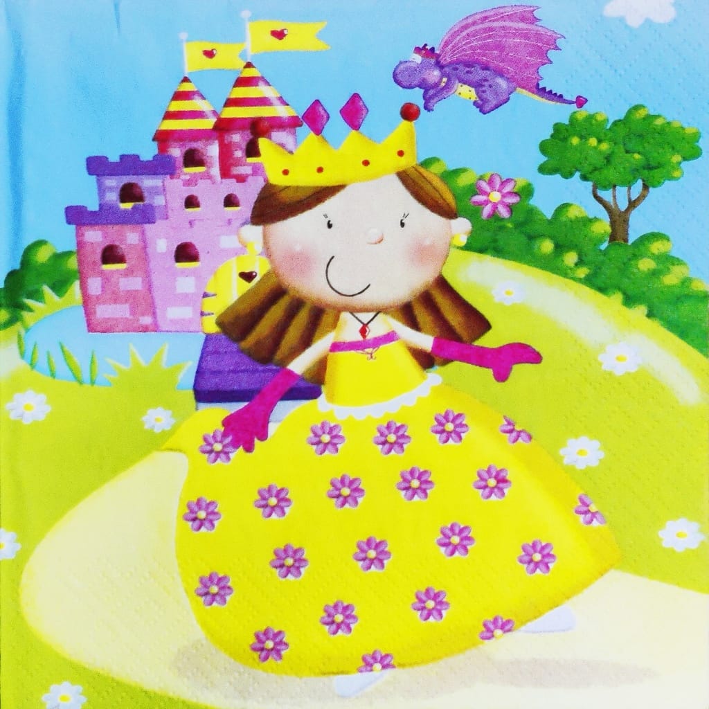 Cute Princess n castle ( German Napkins Tissues )