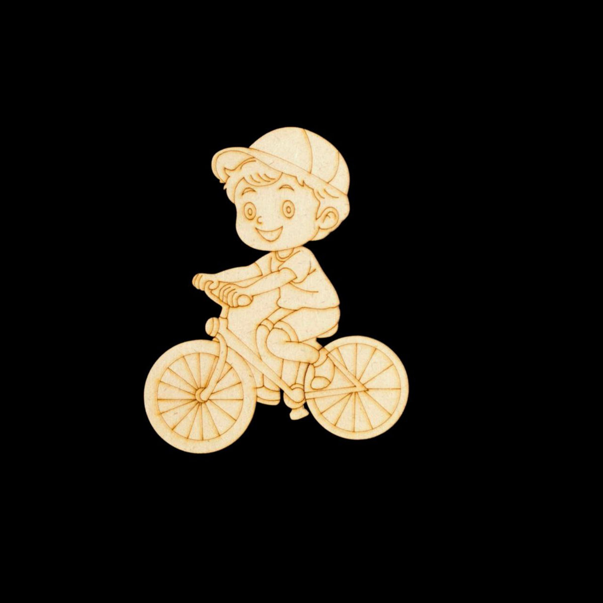 Cycling Boy (MDF - Premarked Painting base)