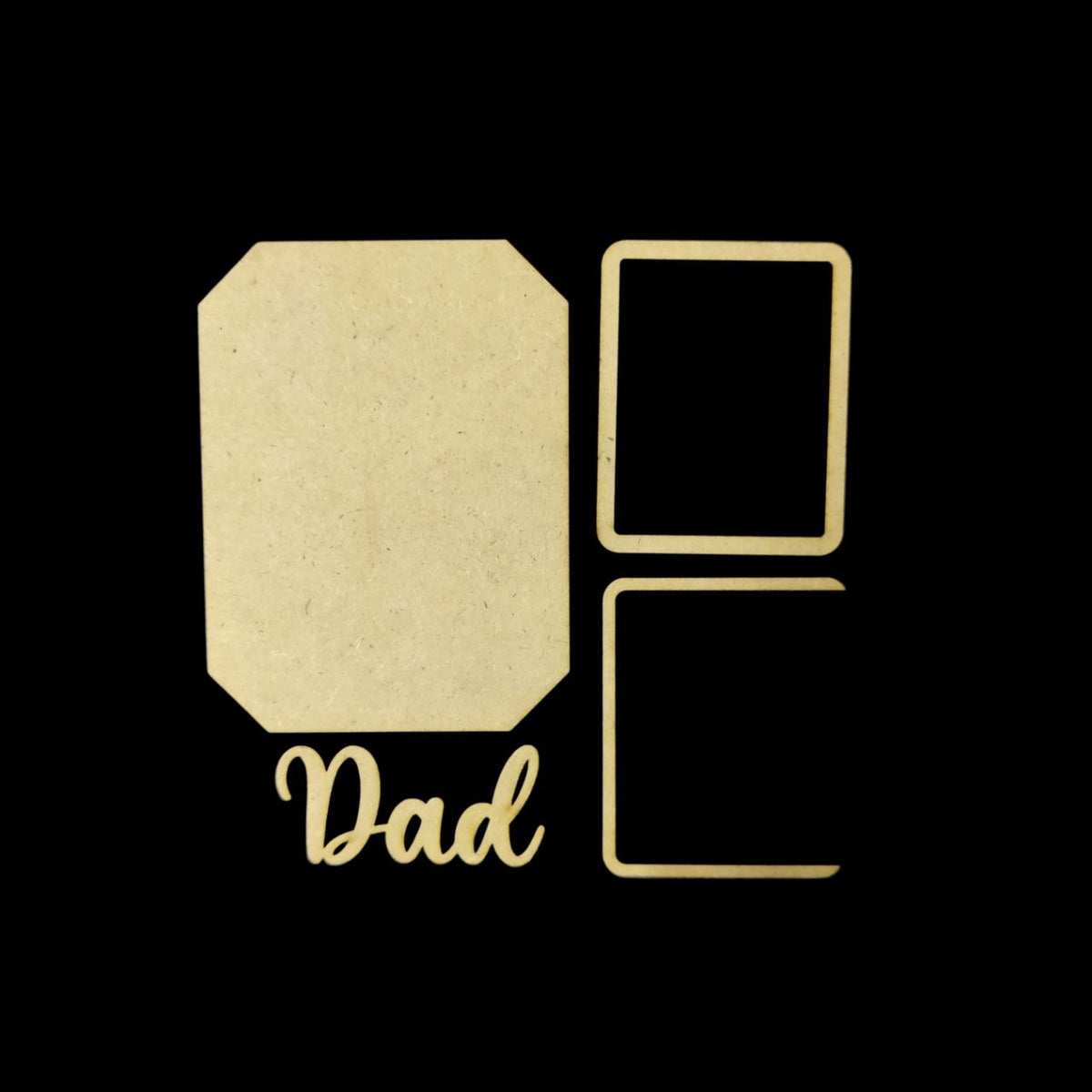 Dad - MDF Photo Fridge Magnet Base - For Father