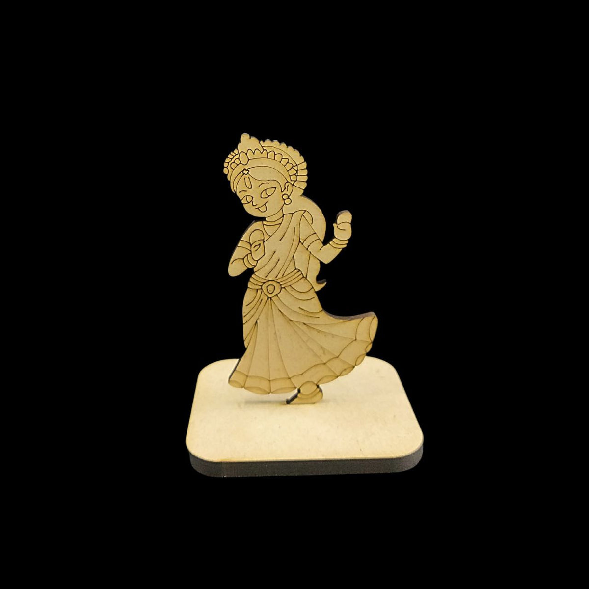 Dancing Gopi (MDF Premarked with Stand) Janmashtami