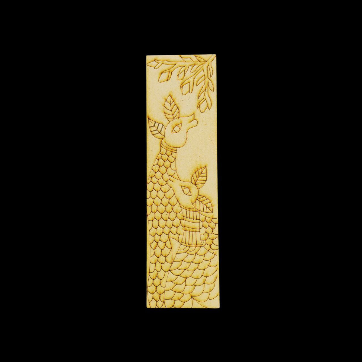 Deer Friends - Gond Art (MDF Bookmark - Folk Art)