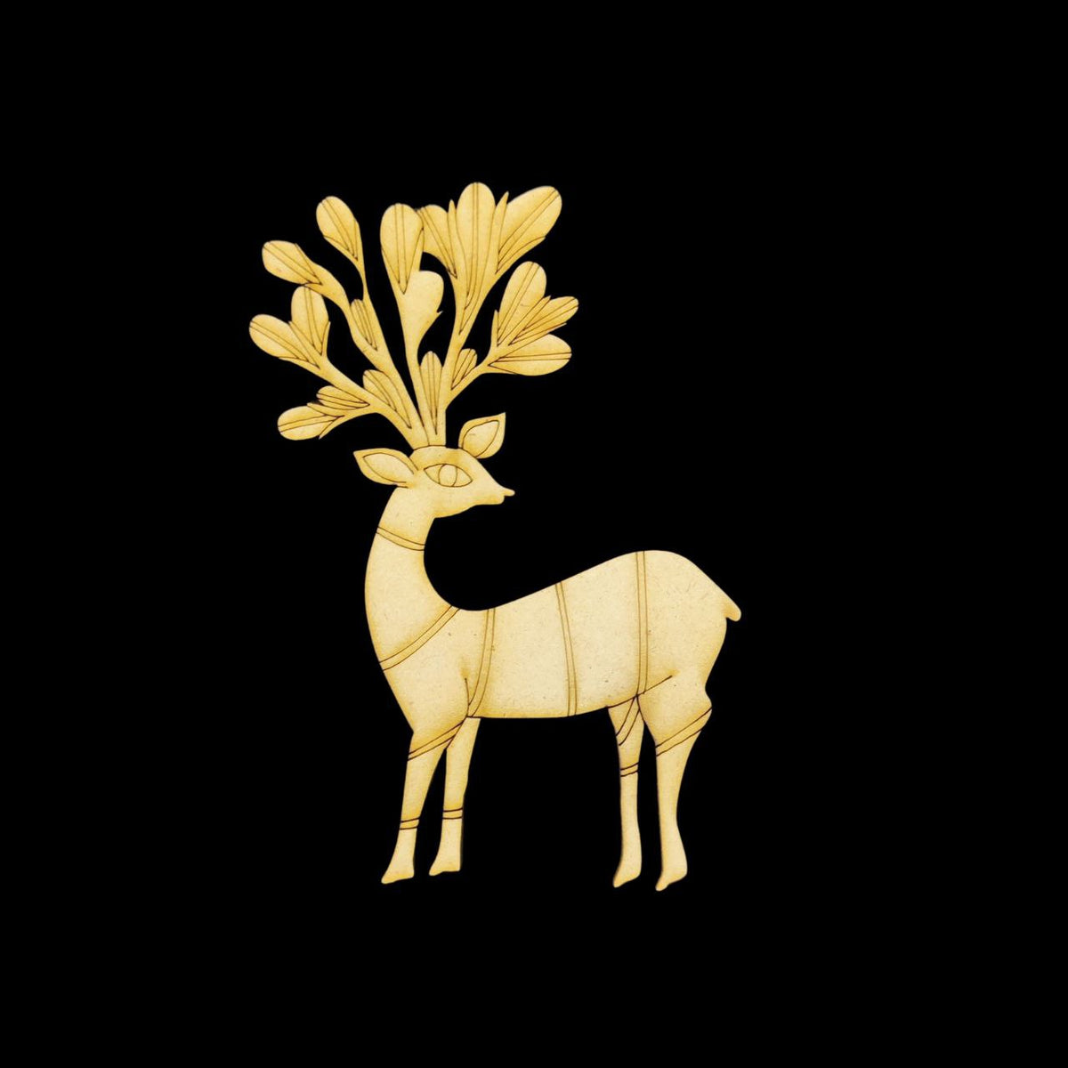 Deer(Gond) - FolkArt (Premarked Embellishments MDF)