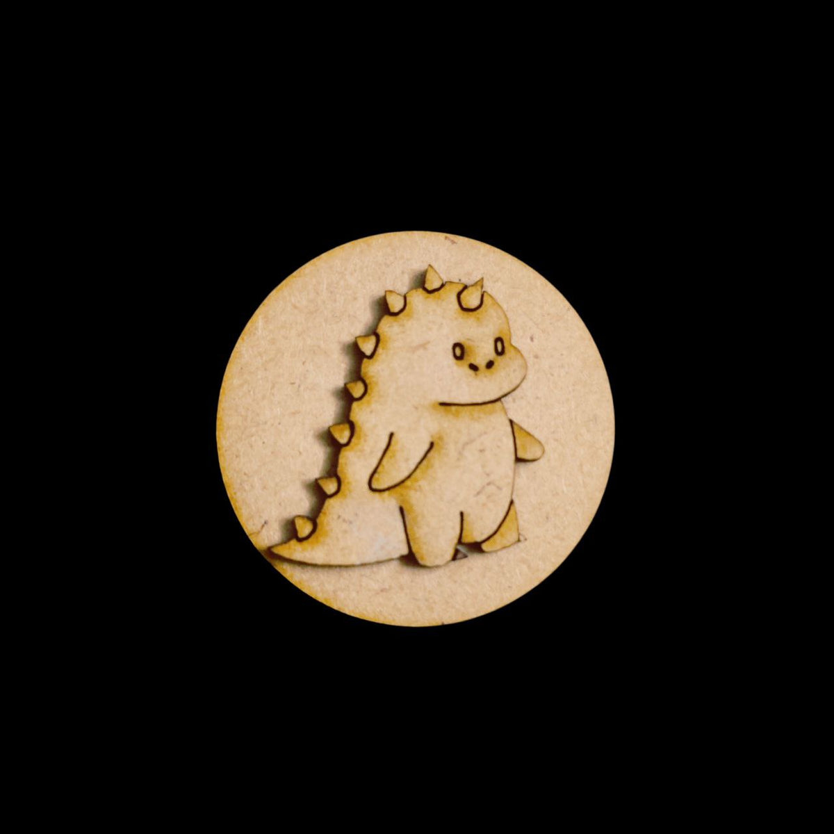Dino (MDF Round Fridge Magnet Base)