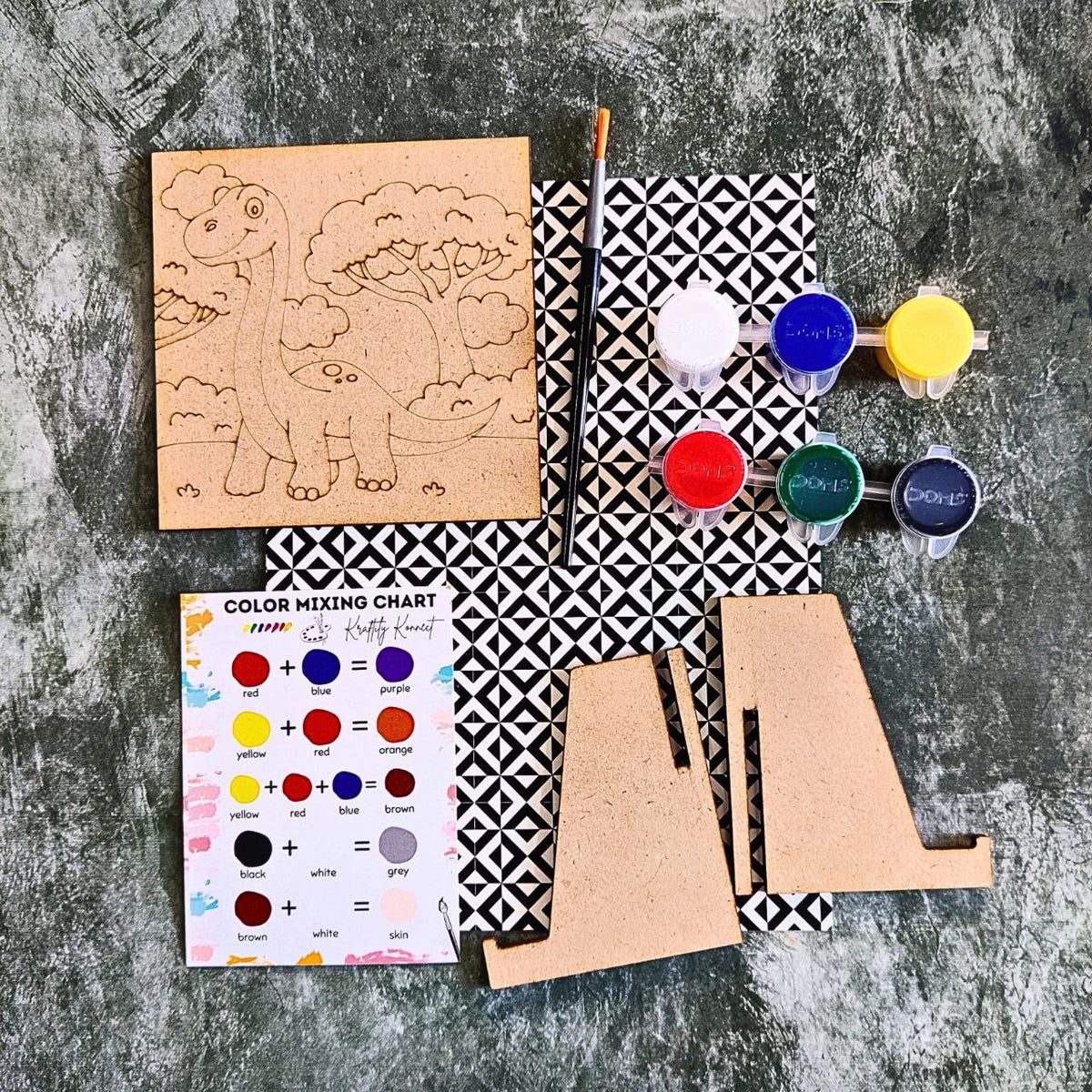 Dinosaur theme (DIY Desk Decor Kit - Premarked MDF)