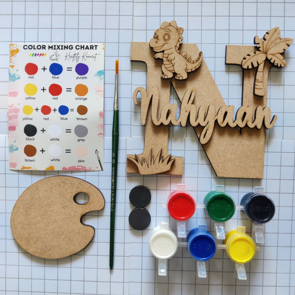 Dinosaur - Personalised Monogram Fridge Magnet Kit