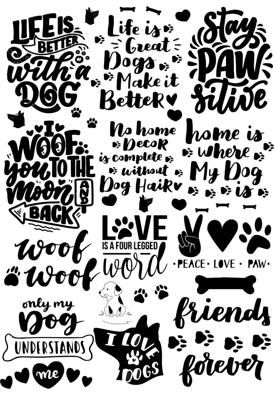 Dog Lovers ( Instant Transfer Sheets )