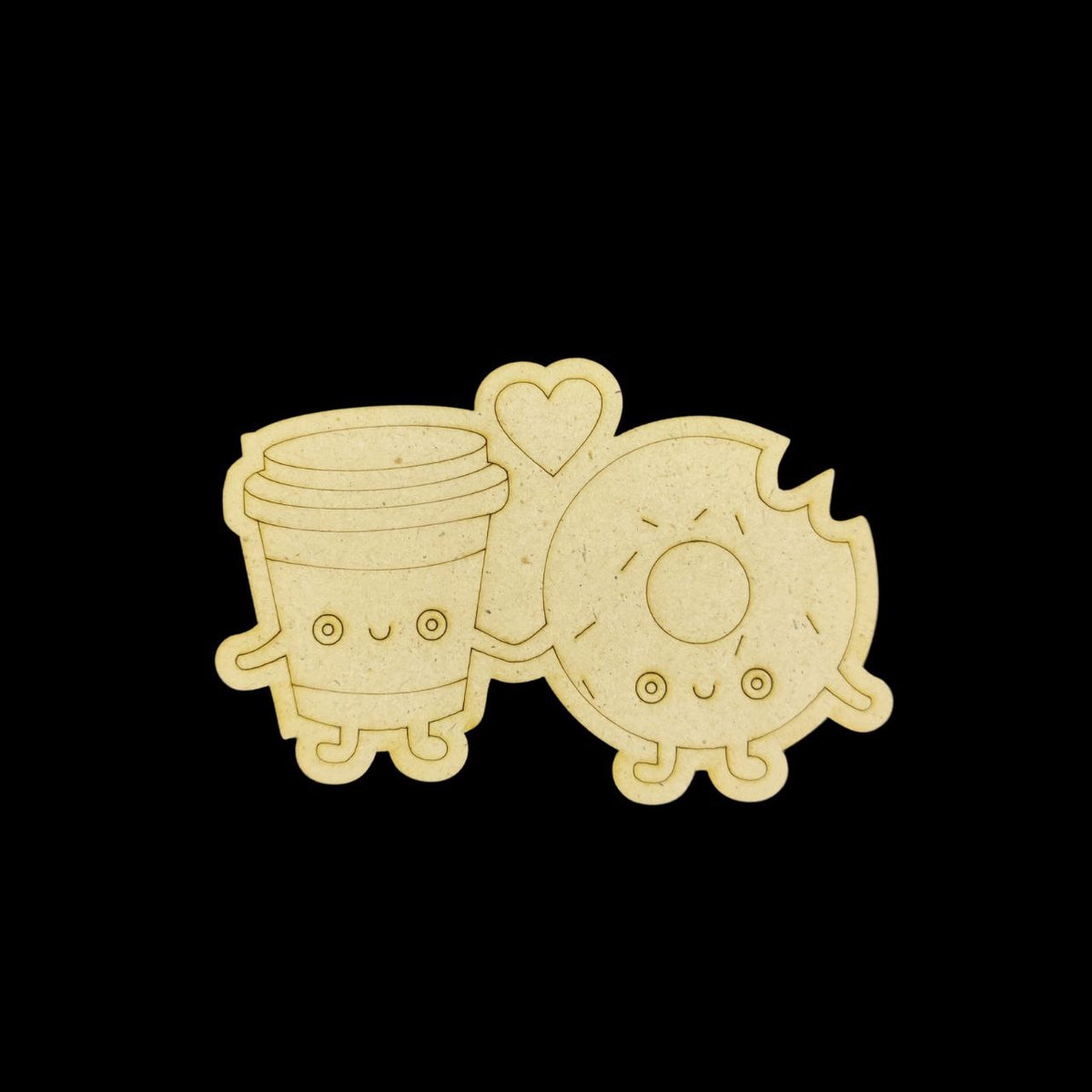 Doughnut n Latte in Love (Cute Premarked Base - MDF) Valentine's Collection