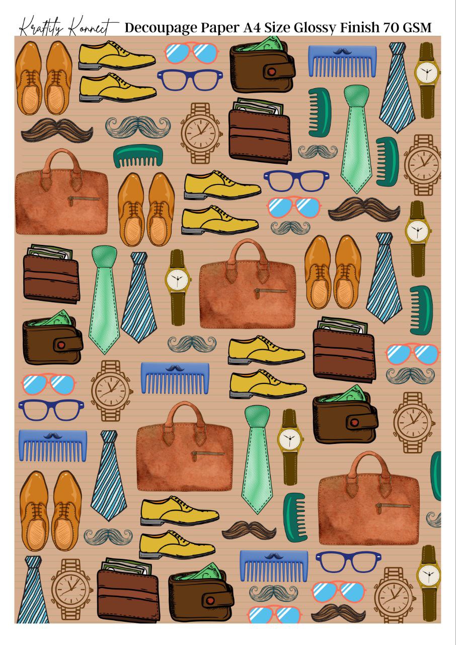 Elements for Men (Colourful) ( Decoupage Papers )