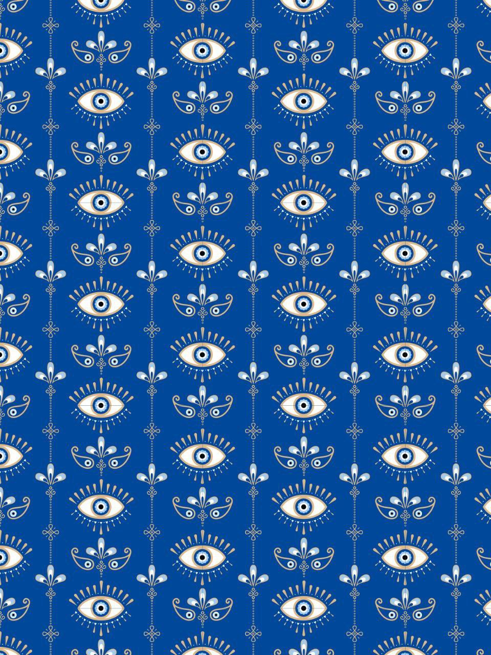 Evil eye - seamless pattern (Instant Transfer Sheet)