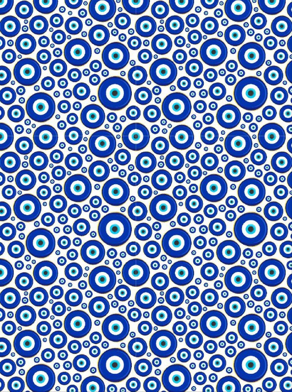 EvilEye - Seamless Pattern Blue (Decoupage Paper)