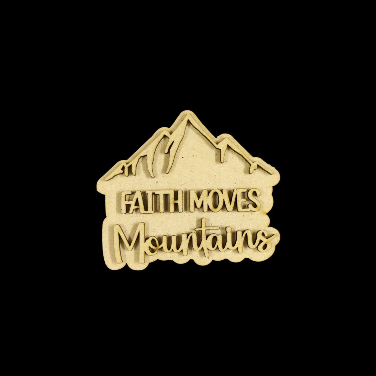 Faith Moves Mountains (DIY Quote - MDF Fridge Magnet Base) Christmas Collection