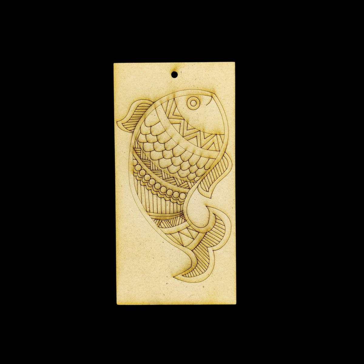Fish - Madhubani Art (MDF Bookmark - Folk Art)